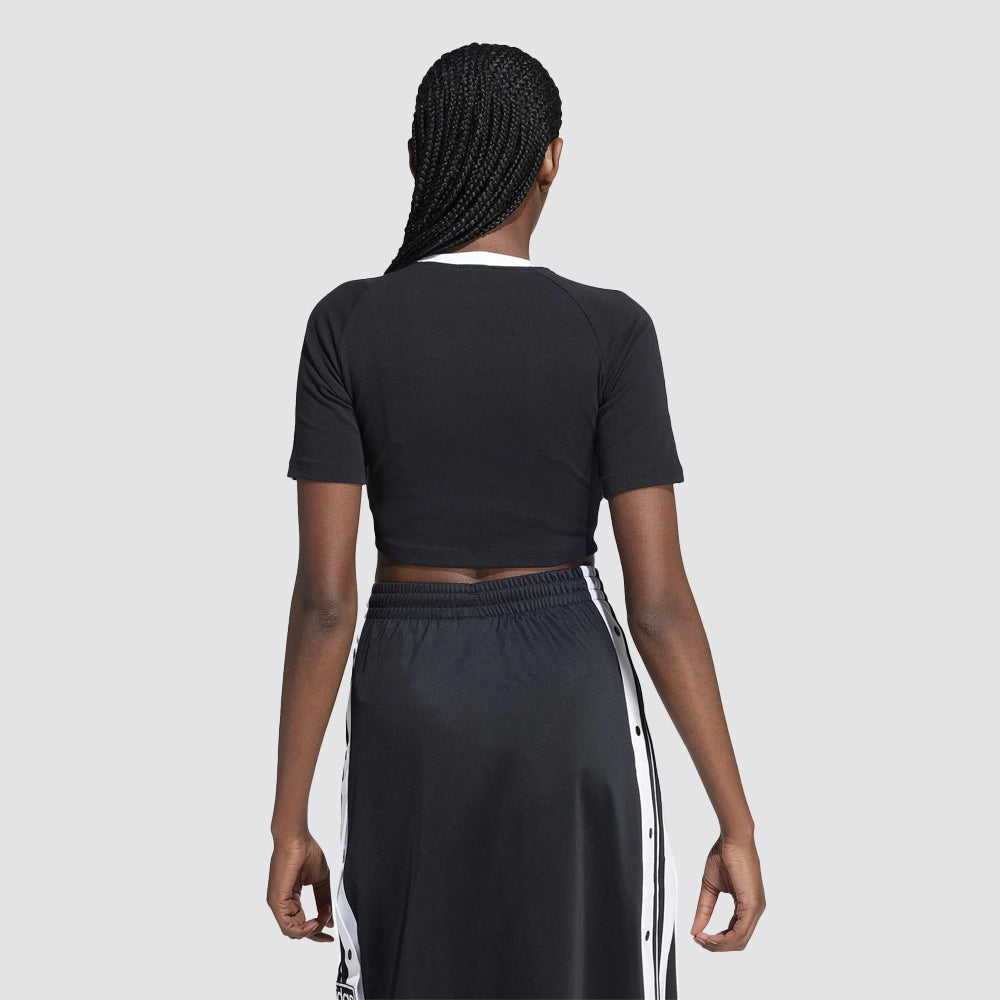 T-shirt donna cotone elasticizzato 3 strisce