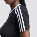 T-shirt donna cotone elasticizzato 3 strisce
