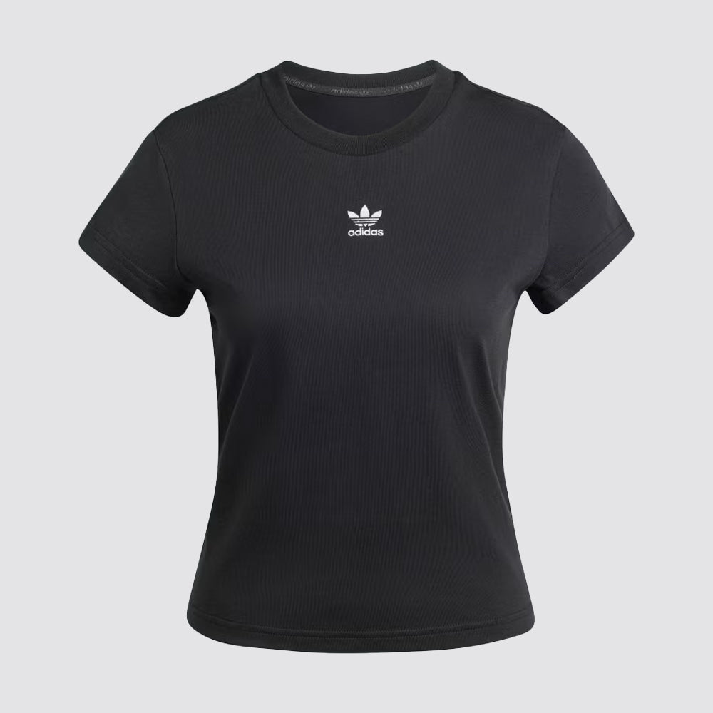 T-shirt donna cotone slim fit girocollo