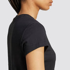 T-shirt donna cotone slim fit girocollo
