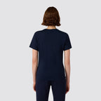 T shirt donna girocollo logo piccolo manica corta slim fit