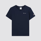 T shirt donna girocollo logo piccolo manica corta slim fit
