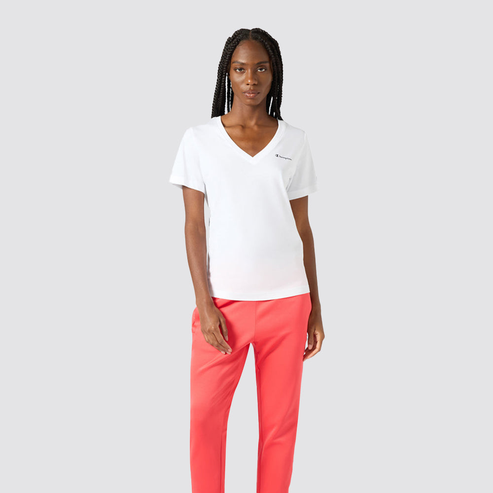 T shirt donna scollo v manica corta casual regular