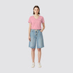 T shirt donna scollo v manica corta casual regular