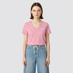T shirt donna scollo v manica corta casual regular