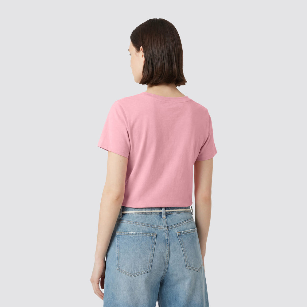 T shirt donna scollo v manica corta casual regular