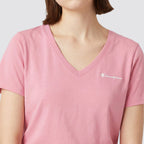 T shirt donna scollo v manica corta casual regular