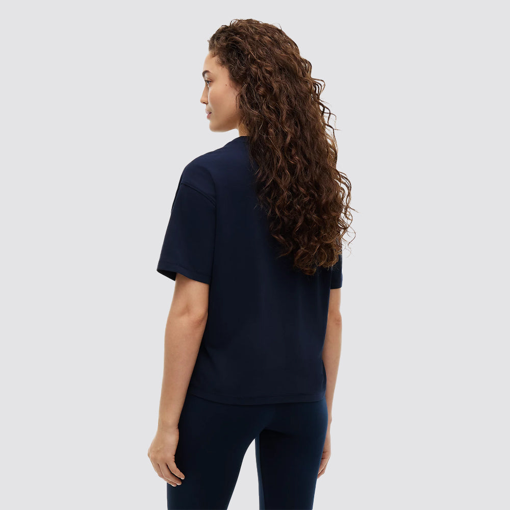 T shirt donna tommy hilfiger logo in cotone