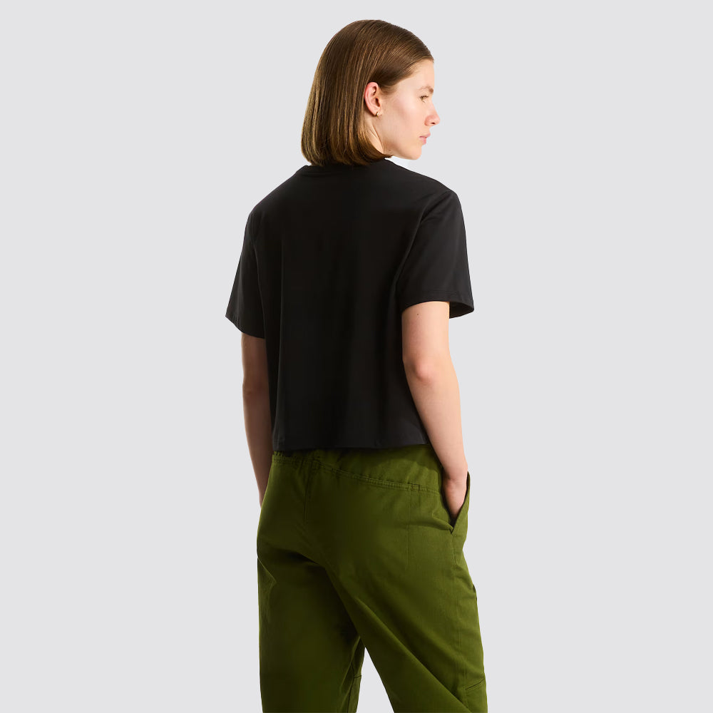 T-shirt evolution simple dome cropped relaxed da donna nero