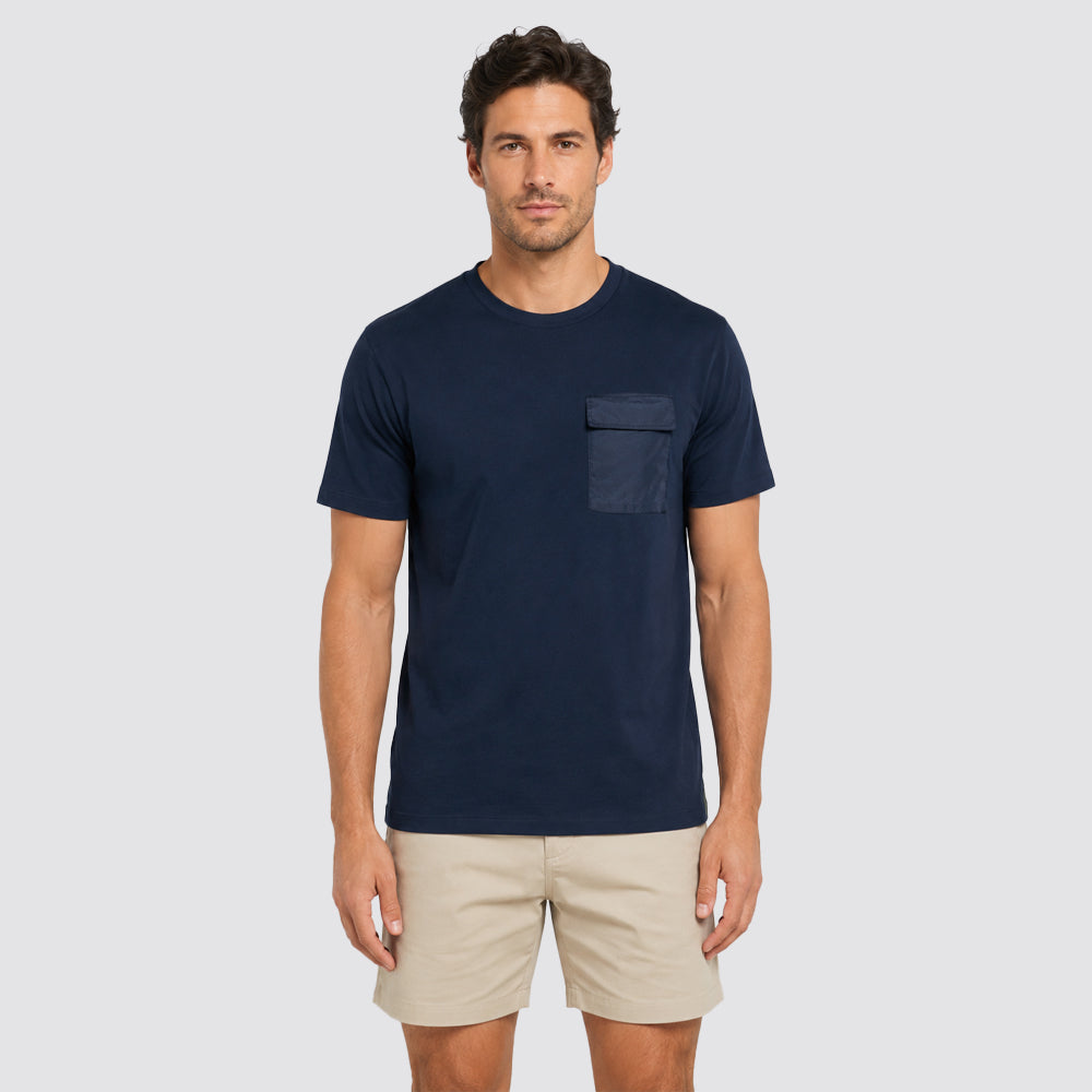 T-shirt uomo con taschino cotone