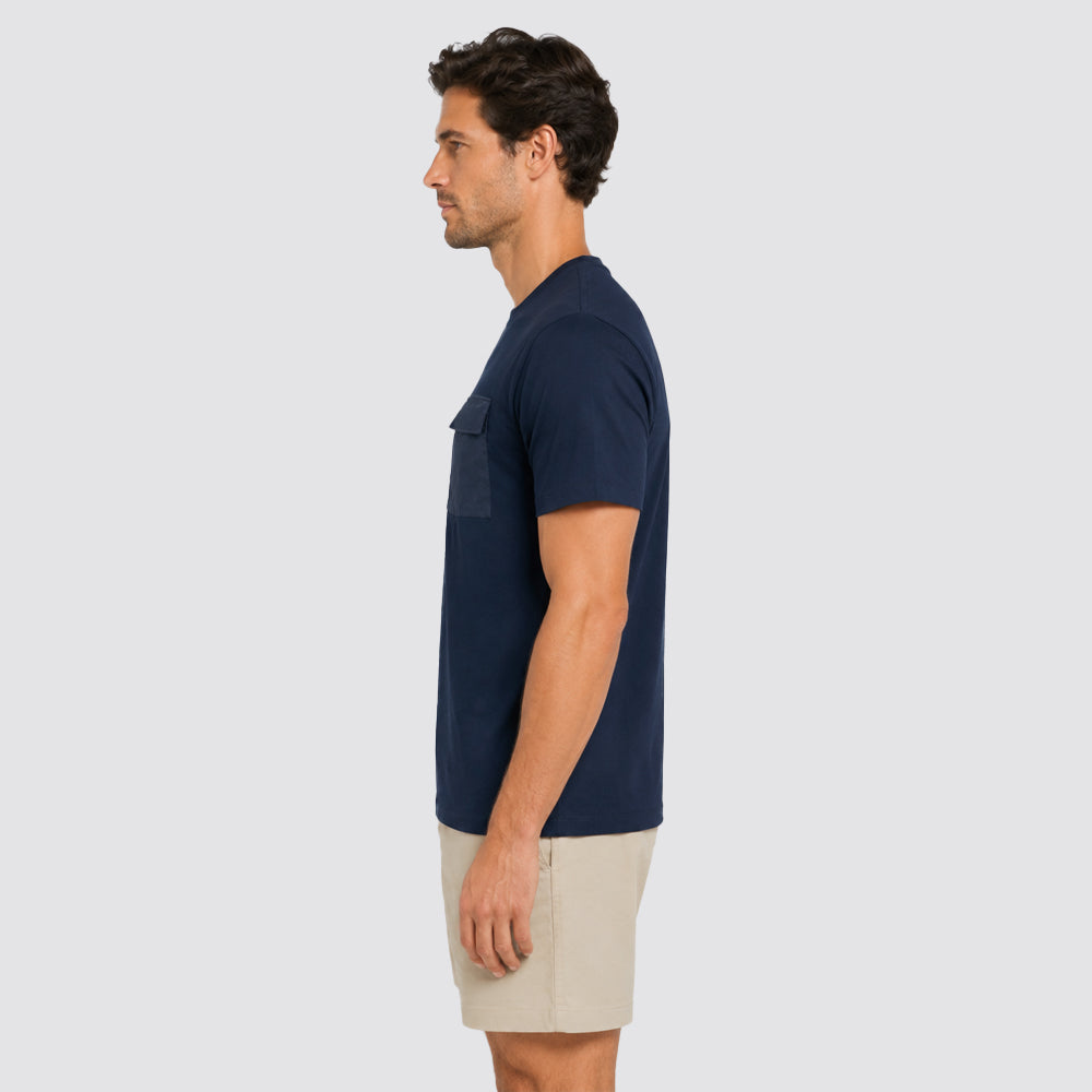 T-shirt uomo con taschino cotone