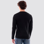 T shirt uomo logo pony ricamato girocollo manica lunga