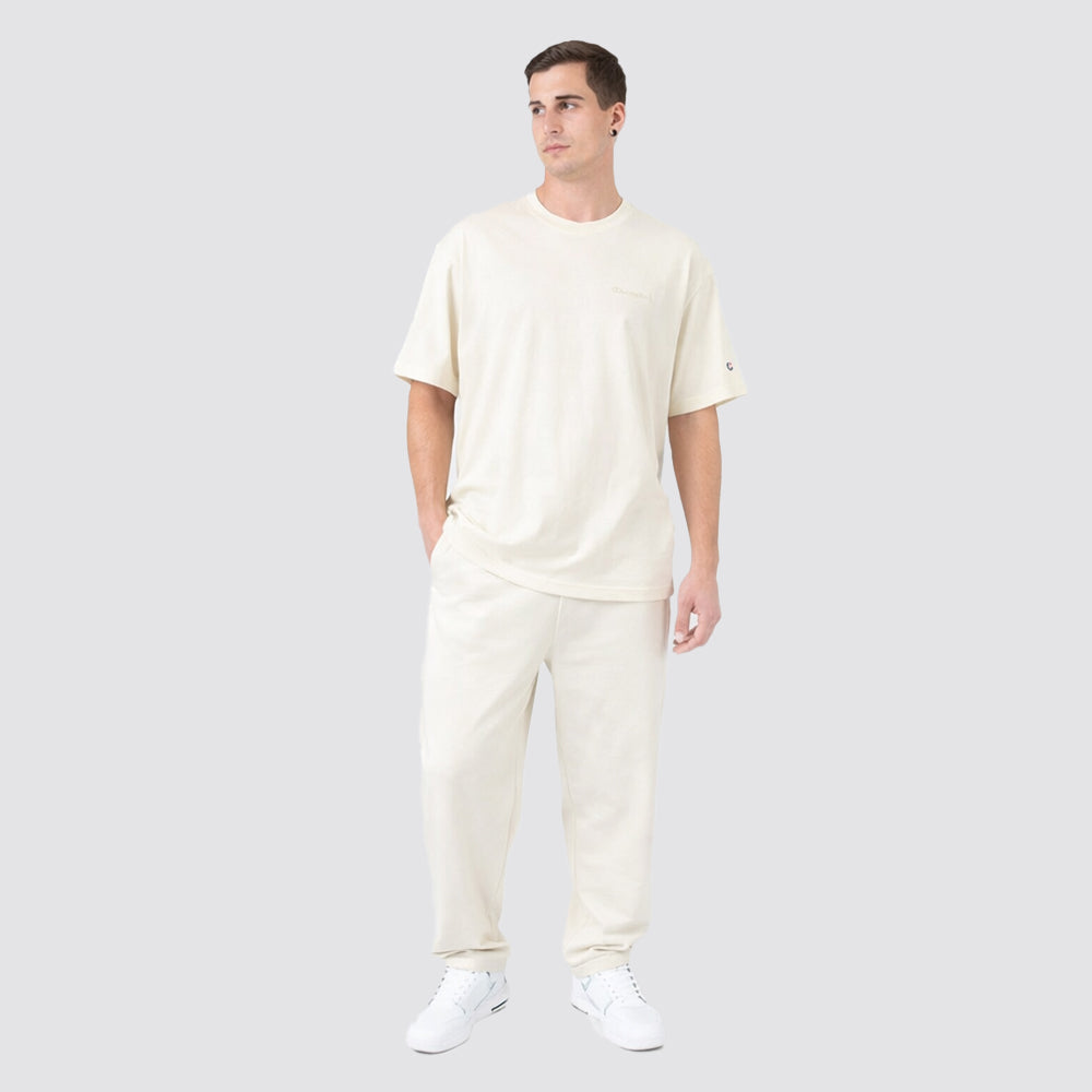 T shirt uomo logo ricamato girocollo loose fit