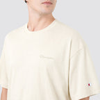 T shirt uomo logo ricamato girocollo loose fit