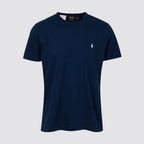 T shirt uomo logo ricamato girocollo manica corta