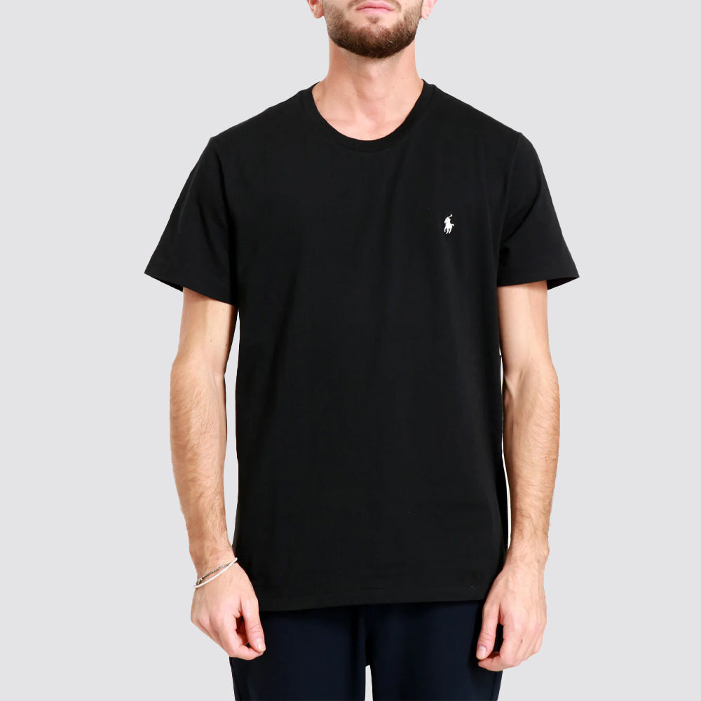 T shirt uomo logo ricamato girocollo manica corta