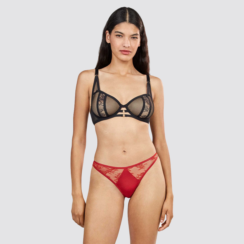 Tanga donna gisela in pizzo 2 pack multicolore