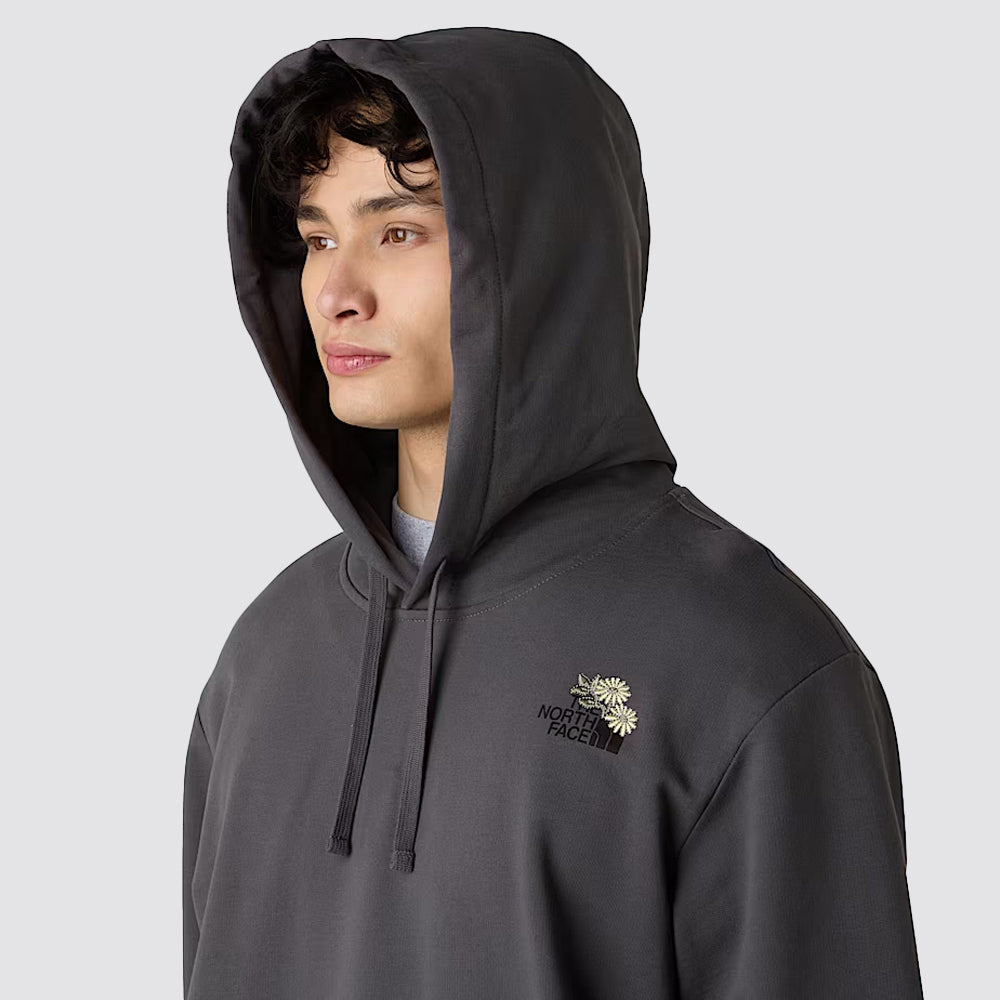 Felpa cappuccio unisex dome flower relaxed