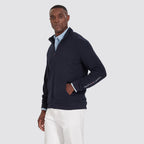 Tommy hilfiger felpa uomo con zip cotone garzato