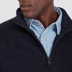 Tommy hilfiger felpa uomo con zip cotone garzato