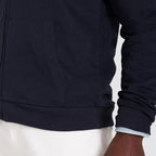 Tommy hilfiger felpa uomo con zip cotone garzato