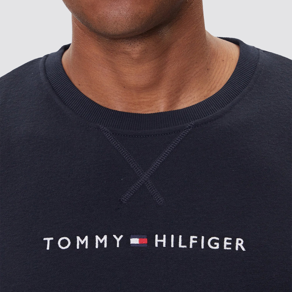 Tommy hilfiger felpa uomo girocollo garzata