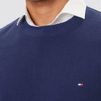 Tommy hilfiger felpa uomo girocollo waffle