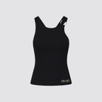 Top donna slim fit in cotone elasticizzato