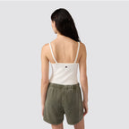 Top donna smanicato costina stretch icons fitted