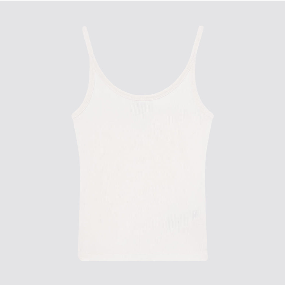 Top donna smanicato costina stretch icons fitted