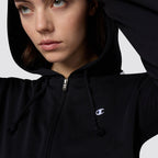 Tuta donna con cappuccio full zip bande laterali