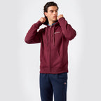 Tuta uomo full zip con cappuccio e pantalone polsin