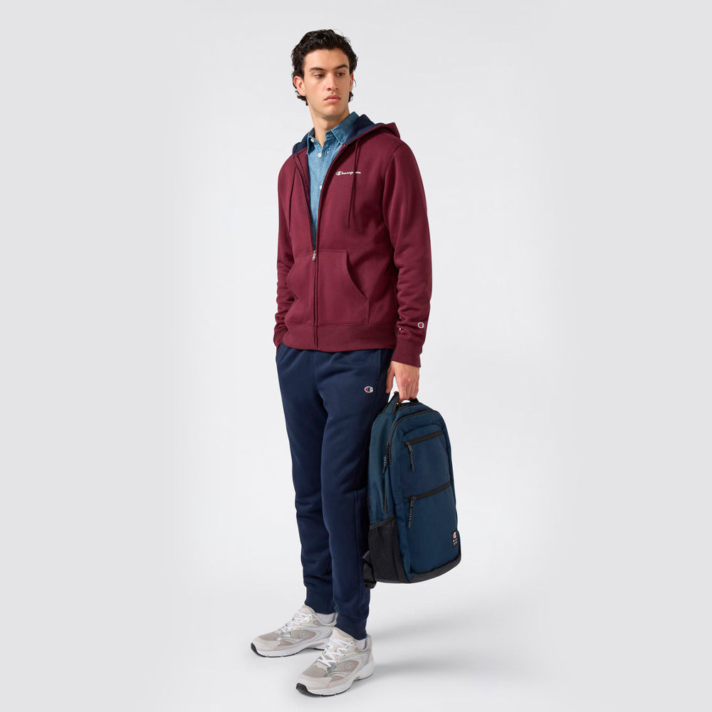 Tuta uomo full zip con cappuccio e pantalone polsin