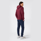 Tuta uomo full zip con cappuccio e pantalone polsin