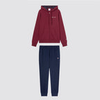 Tuta uomo full zip con cappuccio e pantalone polsin