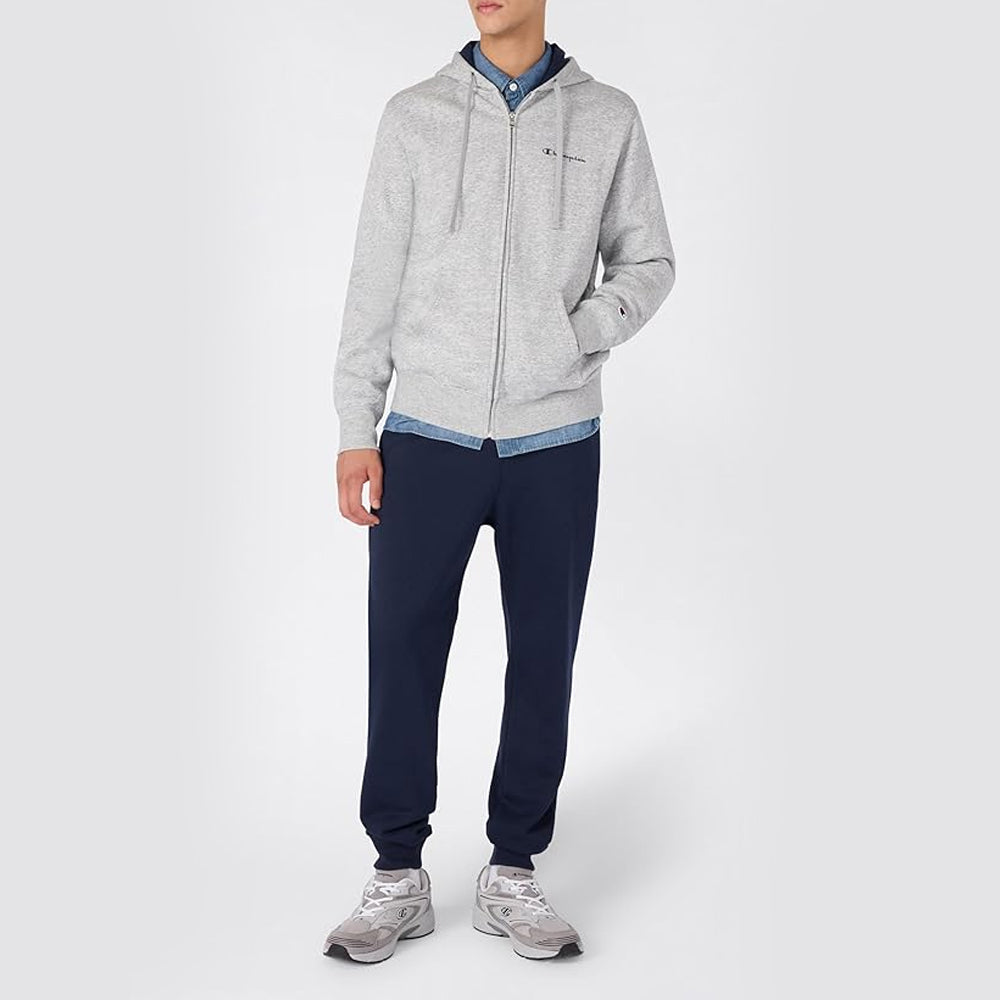 Tuta uomo full zip con cappuccio e pantalone polsin