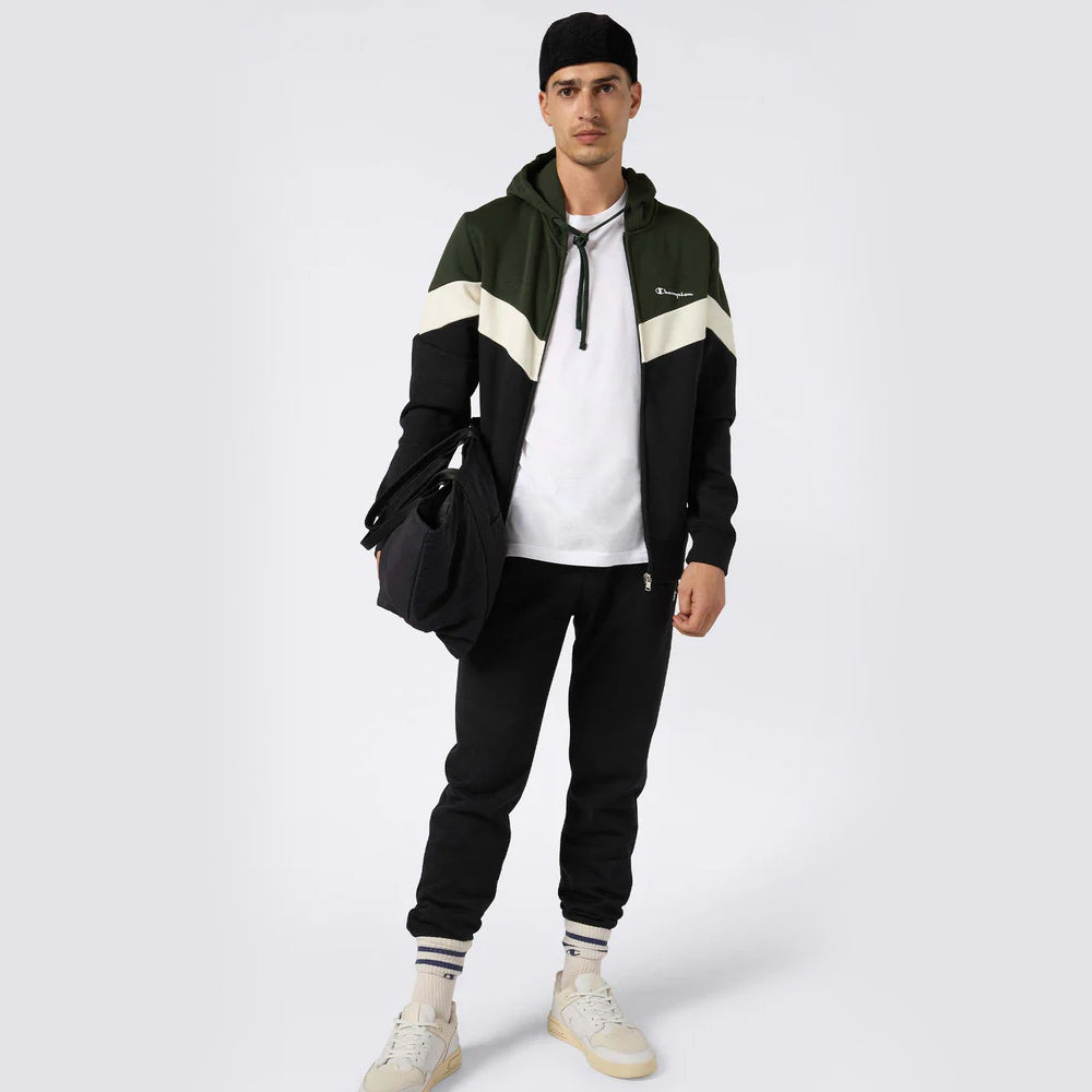 Tuta uomo full zip con pantalone senza polsino