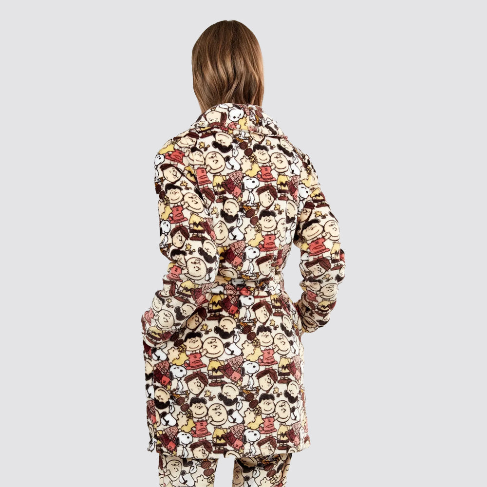 Vestaglia donna gisela snoopy morbida con bottoni