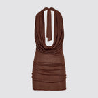 Vestito corto donna f**k lurex scollo profondo